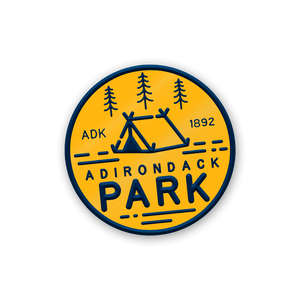 Share your love of our great wilderness with our original design ADK Enamel Pin. Featuring the words "ADK 1892" (the year the Park was formally established) and "Adirondack Park" on a quality enamel pin.  Only Found at 518 Prints