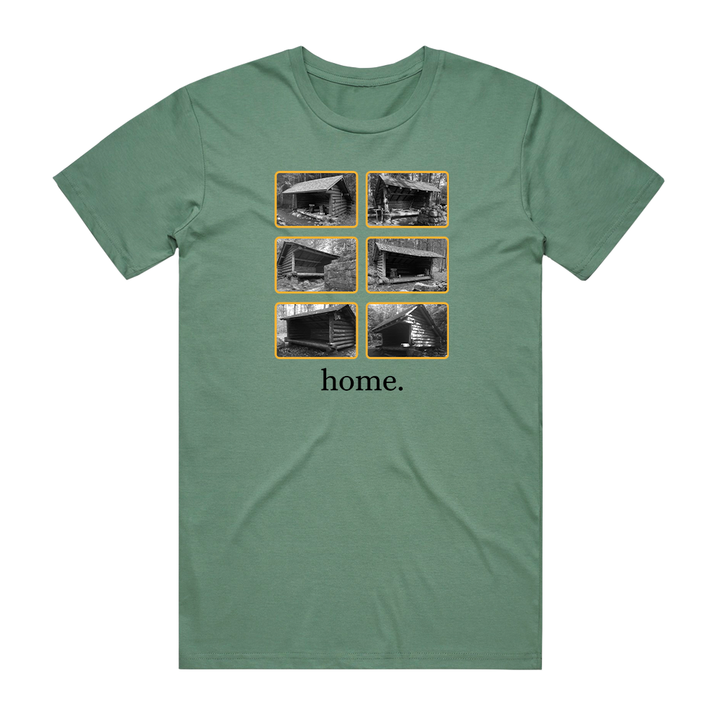 Original photos of classic Adirondack lean-tos taken on the trail and printed in NY on this ultra-soft tee.  Only Found at 518 Prints  Tee features: Regular fit, crew neck, mid weight, 5.3 oz/yd2, 28-singles, 100% combed cotton (heathers 15% viscose), neck ribbing, side seamed, shoulder to shoulder tape, double needle hems, and preshrunk to minimize shrinkage.