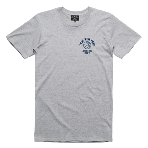 Show some hometown pride in sporty style. Our "Athletic Dept" tee features the words "Troy New York Athletic Dept." surrounding a basketball on both back and front chest prints. This design is printed on a comfortable yet tough athletic heather tee.  Only Found at 518 Prints