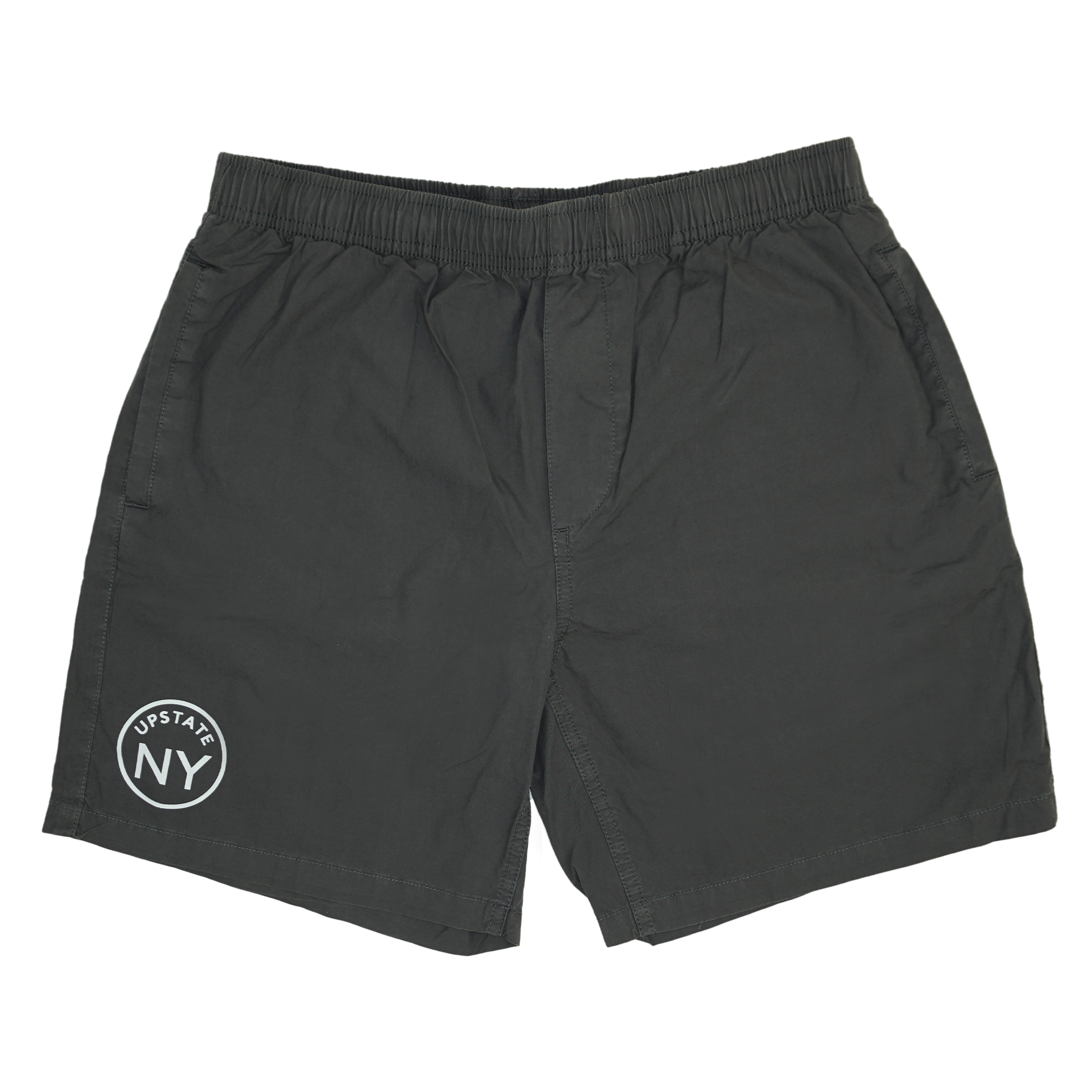 These comfortable, all-weather shorts feature our signature "Upstate Circle" design, printed on the right hem in white ink. Breathable and dynamic, these shorts are perfect for any activity or occasion!  Only found at 518 Prints