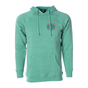 Handcrafted in Upstate New York - this ultra-comfortable hoodie is perfect for any occasion. Custom design is printed on the front and back of this teal hooded sweatshirt.  Only Found at 518 Prints