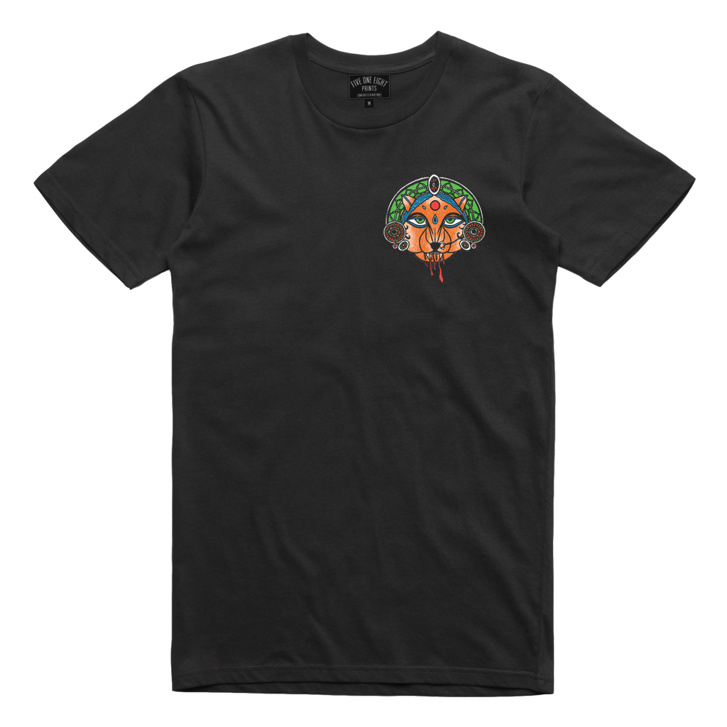 Show off your inner tiger with our original design Mandala Tiger tee! Printed in vibrant multicolor on the front and back of a black tee.  Only Found at 518 Prints
