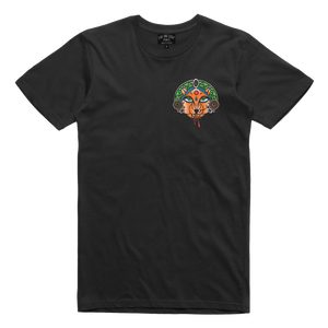 Show off your inner tiger with our original design Mandala Tiger tee! Printed in vibrant multicolor on the front and back of a black tee.  Only Found at 518 Prints