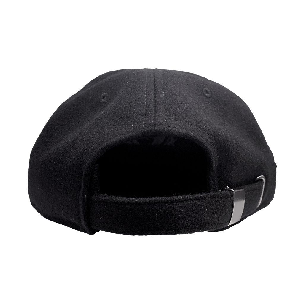 Renzo Gracie Latham's lion head design, embroidered on the front of a black AS Colour hat.  Cap features: lower profile, unstructured six-panel; adjustable fastener with metal clasp and tonal under-peak lining; mid-weight; flat peak; 50% wool/50% polyester fabric. One size fits all.
