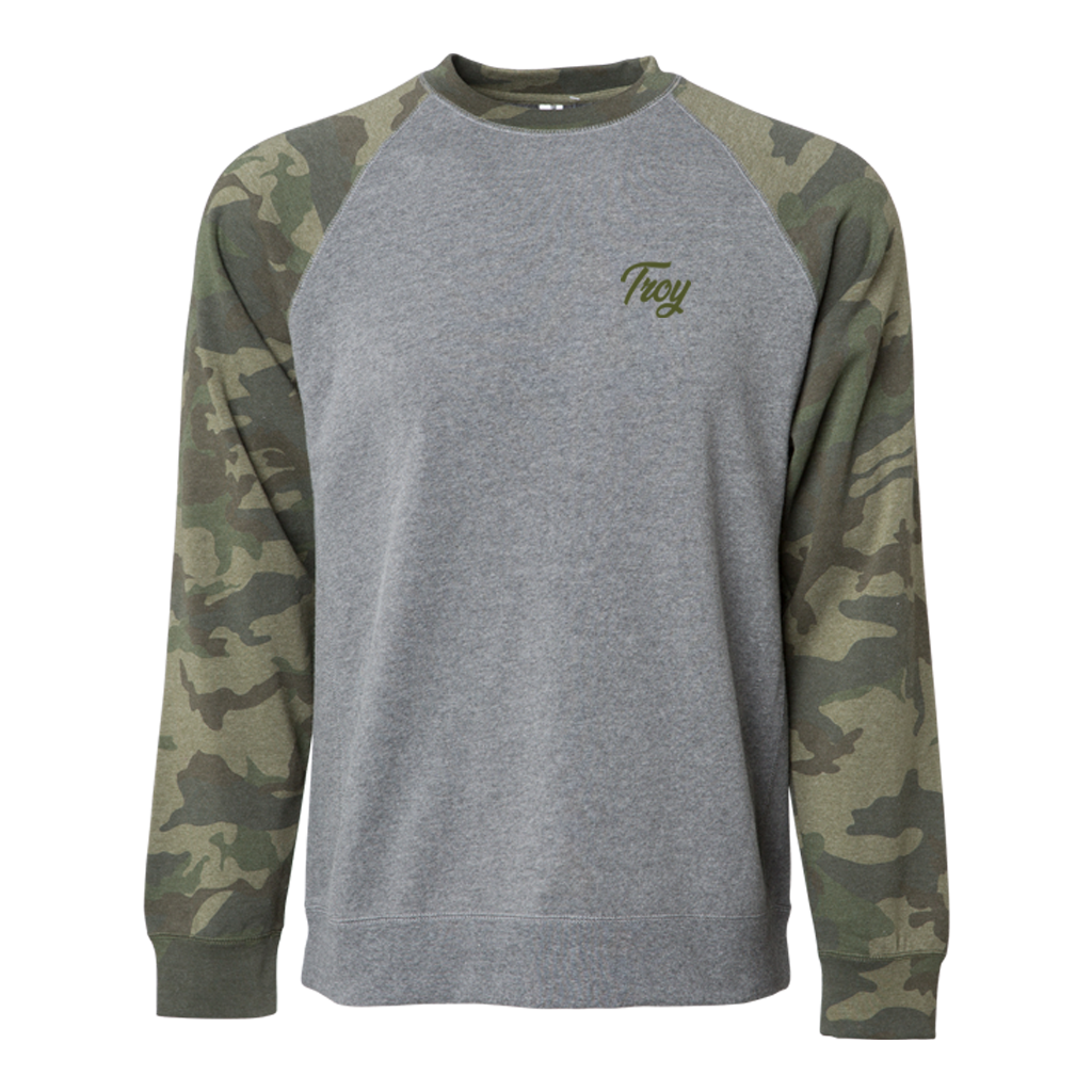 Camo Monogram Sweatshirt - Grey – Initial Outfitters