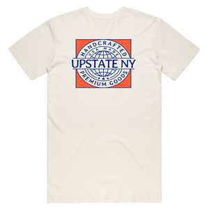 Handcrafted in Upstate New York - this ultra-comfortable tee is perfect for any occasion. Custom design is printed on the front and back of this off-white tee.  Only Found at 518 Prints