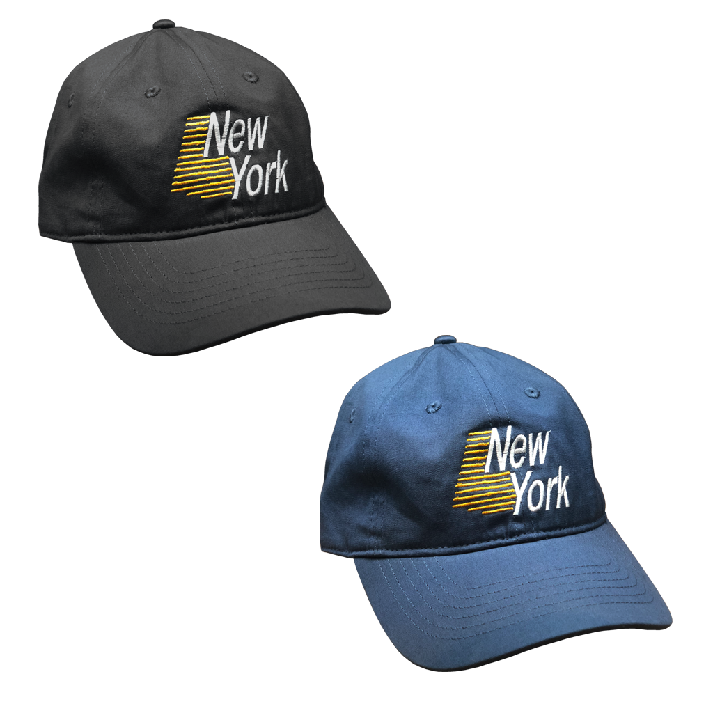 Dad hats - not just for dads anymore! Show your state pride in our New York Dad Hat. Comes in black or harbor blue.  Only Found at 518 Prints