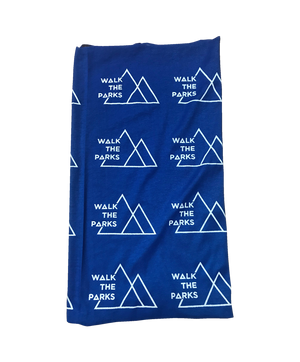 "A Walk The Parks logo Neck Gaiter! Proceeds will be split between Walk The Parks and Big City Mountaineers.